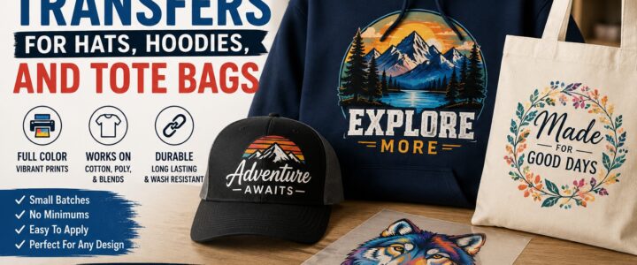 DTF Transfers For Hats, Hoodies, And Tote Bags